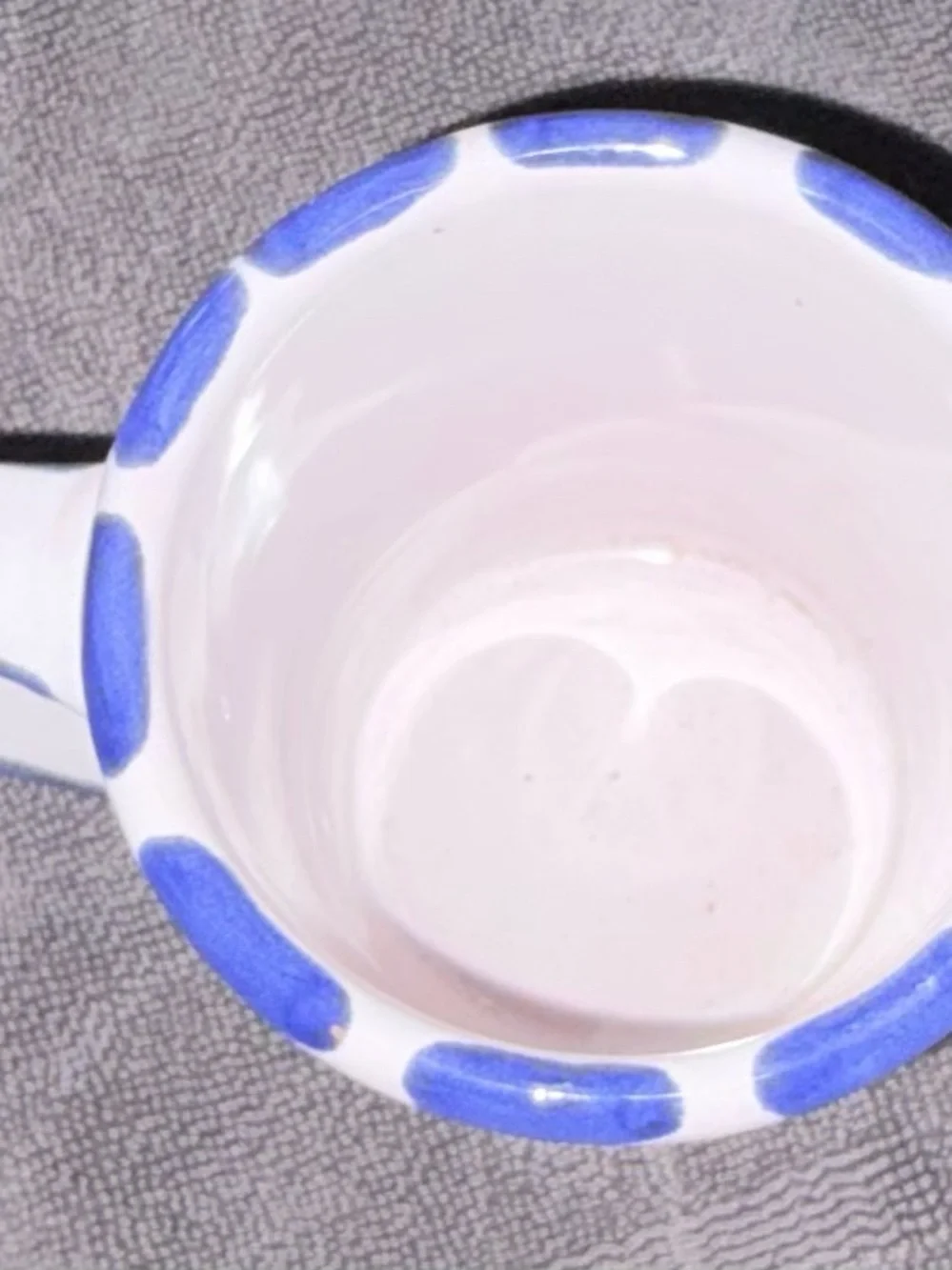 Vietri Hand-Painted Ceramic Mug with Blue Handle and Multicolor Fish